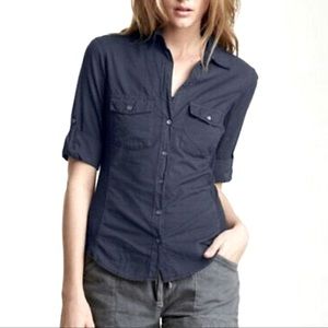 JAMES PERSE Contrast Ribbed Surplus Shirt